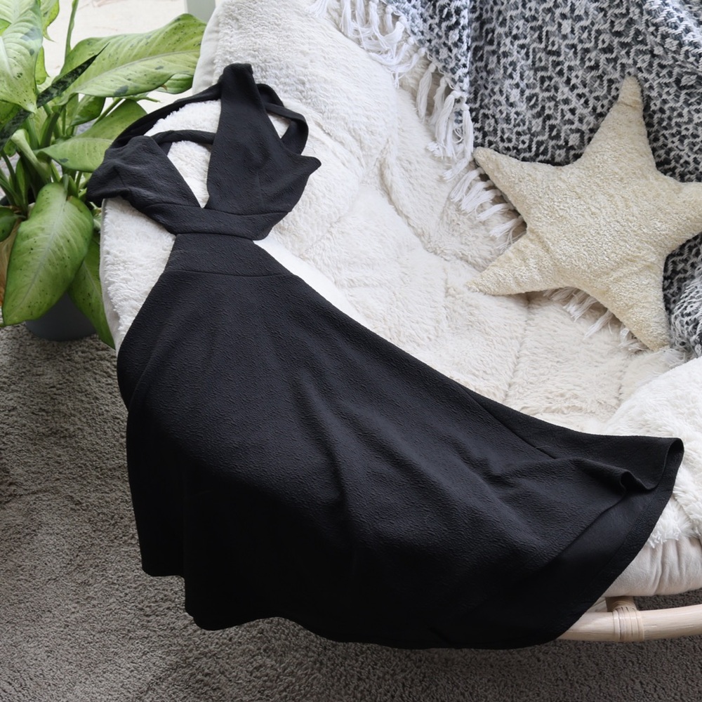Hype Halter Top Dress Black (Sz S)